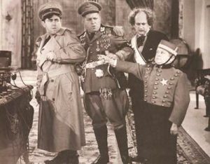 The Three Stooges in the 1940 anti-Nazi film, You Nazty Spy!