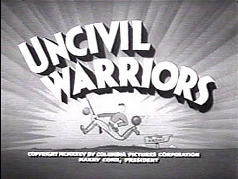 Review of Uncivil Warriors (1935) starring the Three Stooges (Moe Howard, Larry Fine, Curly Howard)