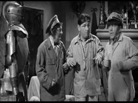 Creeps (1956) starring the Three Stooges (Moe Howard, Larry Fine, Shemp Howard)