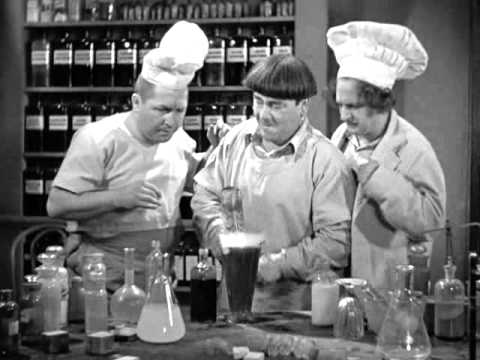 Pardon my Scotch - Curly, Moe and Larry mixing up a concoction