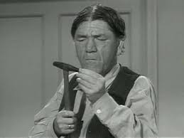 Shemp about to apply the tack