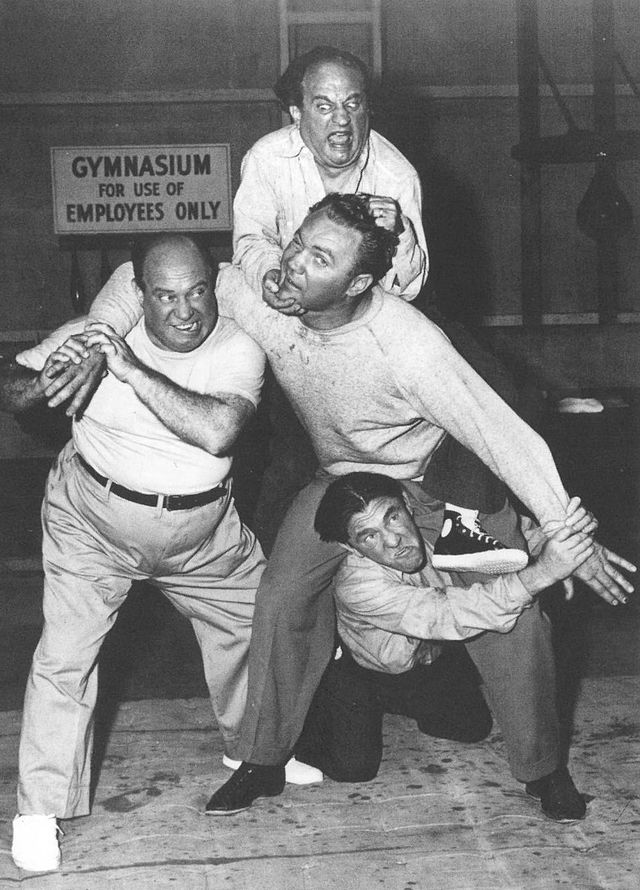 Promotional photo for Muscle Up a Little Closer - Moe Howard, Larry Fine, Joe Besser, Matt Murphy