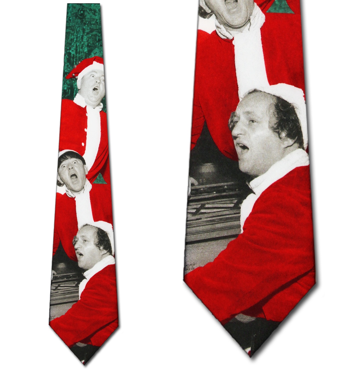 Three Stooges Christmas Necktie Mens Tie by Ralph