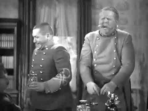 I was burning up! Curly Howard and Bud Jamison in "Uncivil Warriors"