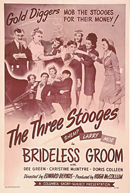 The Three Stooges - Shemp, Larry, Moe - in Brideless Groom