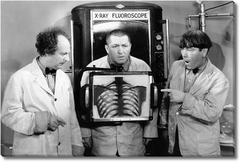 A Gem of a Jam - Moe and Larry give Curly an x-ray exam