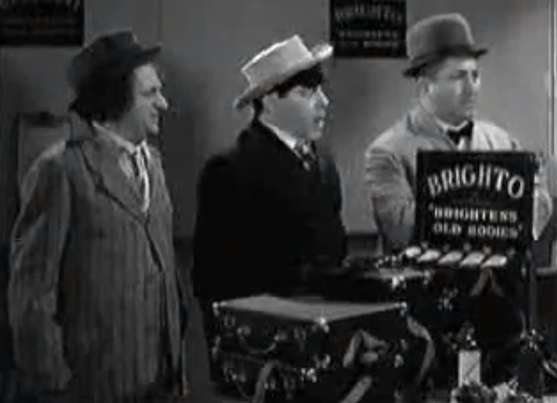 Dizzy Doctors - the Three Stooges (Moe, Larry, Curly) become Brighto salesmen