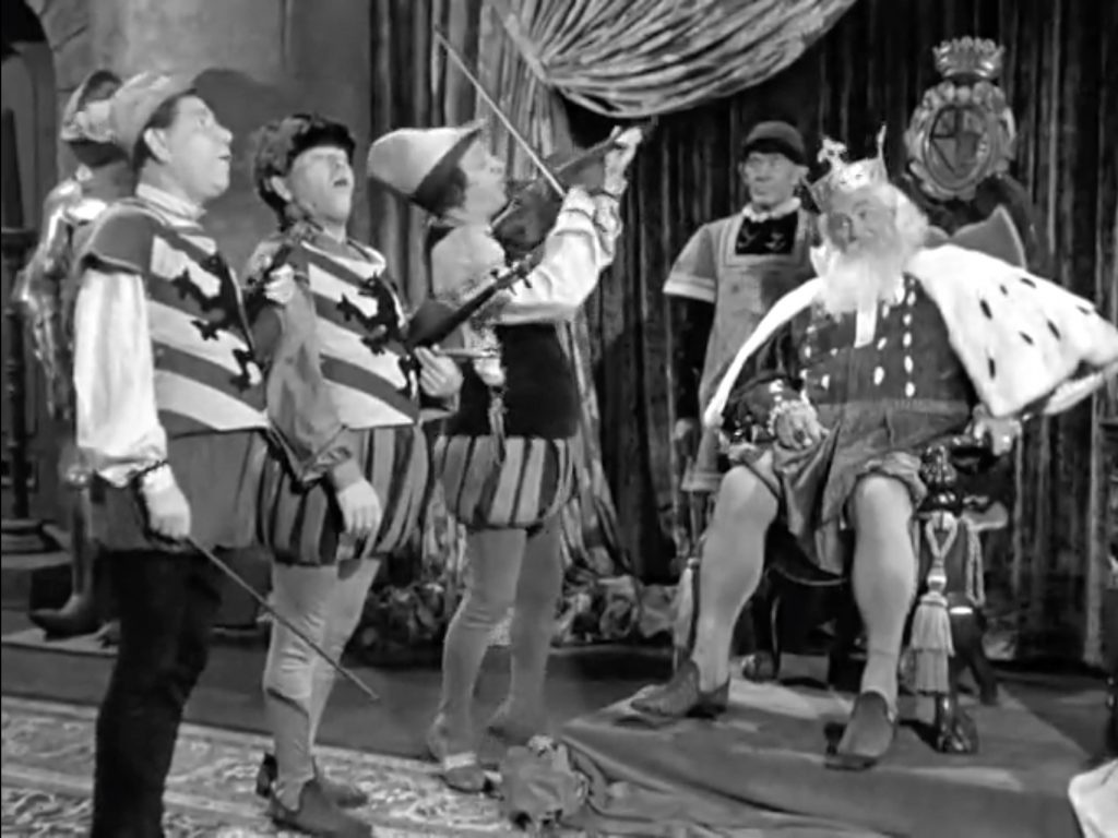 Vernon Dent as Old King Cole with his Fiddlers Three - Moe, Larry, Shemp
