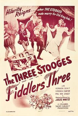 Hilarity reigns … when The Stooges make merry for Old King Cole! - The Three Stooges in Fiddlers Three