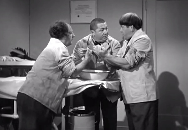 A Gem of a Jam - the Three Stooges washing up