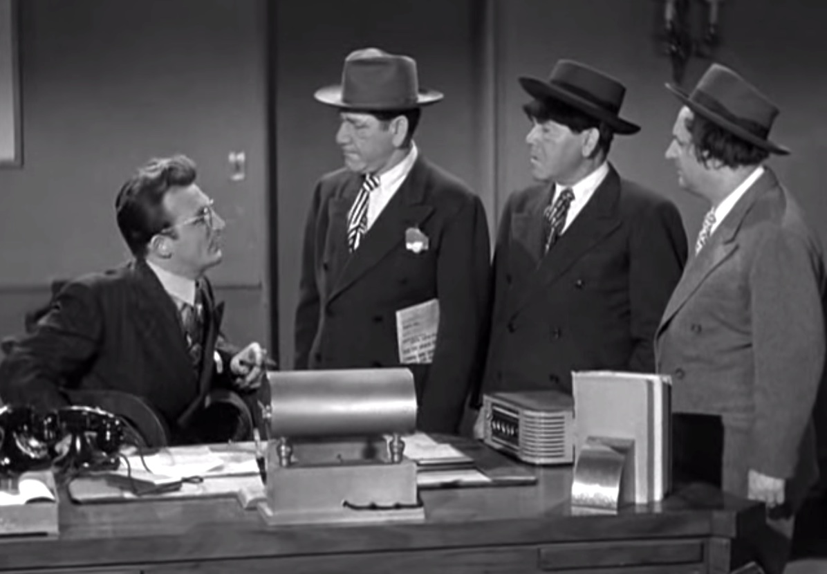Hold that Lion - Larry, Shemp, Moe in lawyer Emil Sitka's office