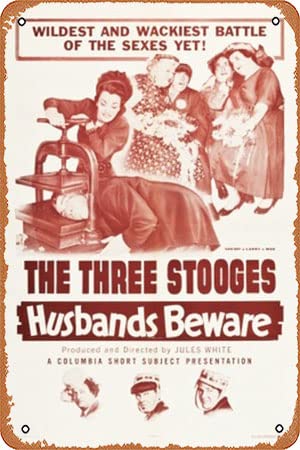 Husbands Beware (1956) starring the Three Stooges (Moe Howard, Larry Fine, Shemp Howard) with Emil Sitka, Christine McIntyre