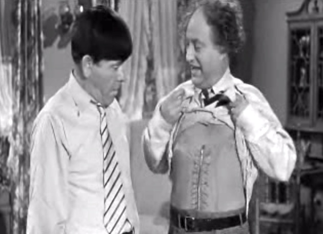 Income Tax Sappy - Larry shows Moe his zipper from his operation