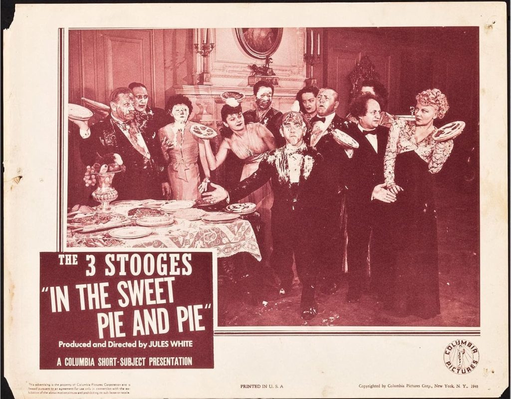 Lobby card for the pie fight in "The Sweet Pie and Pie"