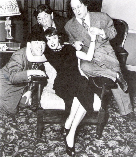 Nanette Bordeaux in a publicity photo for the Three Stooges short film, Slaphappy Sleuths