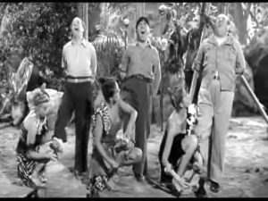 Space Ship Sappy - the Three Stooges are being tickle-tortured by their cannibal amazon girlfriends from Venus