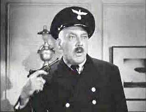Stanley Blystone as der Kapitan of the Nazi ship in "Back from the Front"
