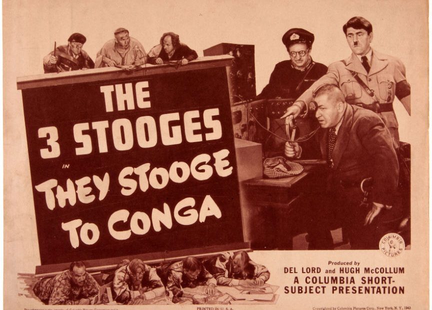 They Stooge to Conga (1943) starring Moe Howard, Larry Fine, Curly Howard, Vernon Dent, Dudley Dickerson