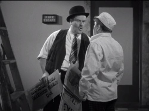 Vernon Dent and Moe Howard in "Tassels in the Air"