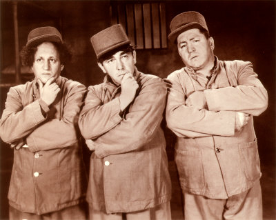 Publicity photo for the Three Stooges short film, Wee Wee Monsieur